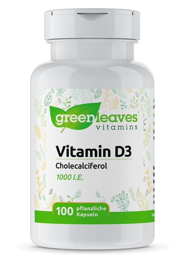 .Vitamin D3 1000 I.E., 25 mcg, 100 Kps. (60 g)