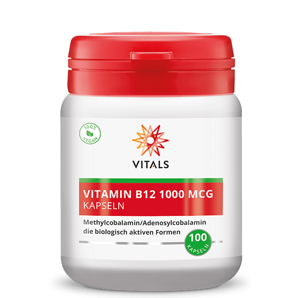 Vitamin B12 1000 mcg mit Adenosylcobalamin, 100 Kps (22 g)   MHD 7/24!